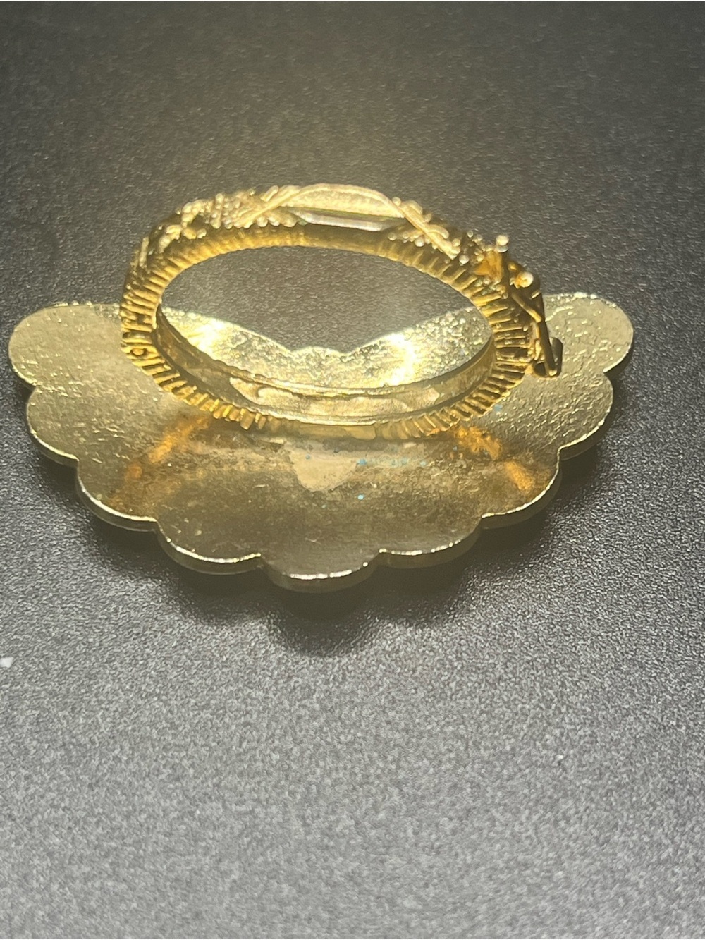 Vintage Cloisonné Peacock Adjustable Ring Blue Enamel Gold Tone - Picture 7 of 9